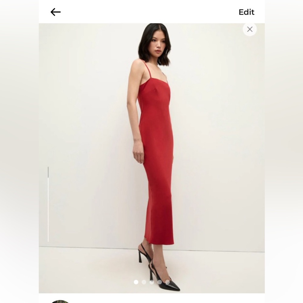 Veronica Beard Red Midi Slip Dress